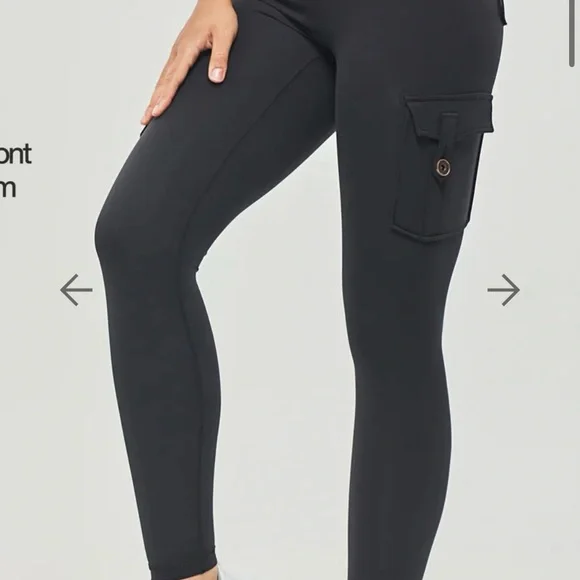 Firmabs Black High-Waisted Leggings with Cargo Pockets - Picture 5 of 9